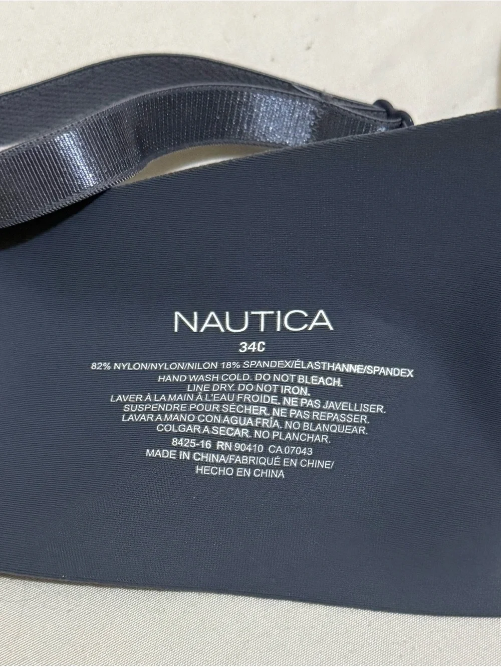 Nautica Scalloped Edge T-Shirt Bra - Navy Blue